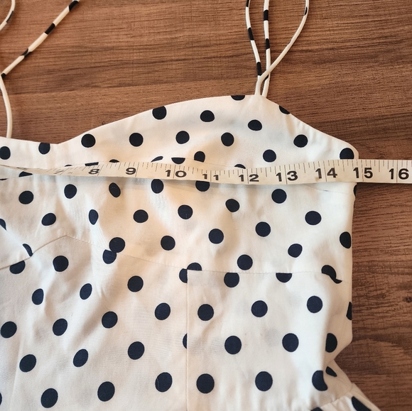 Reformation Vinny White Polka Dot Sweetheart Neck Midi Dress Size 6 NWT - Picture 8 of 10